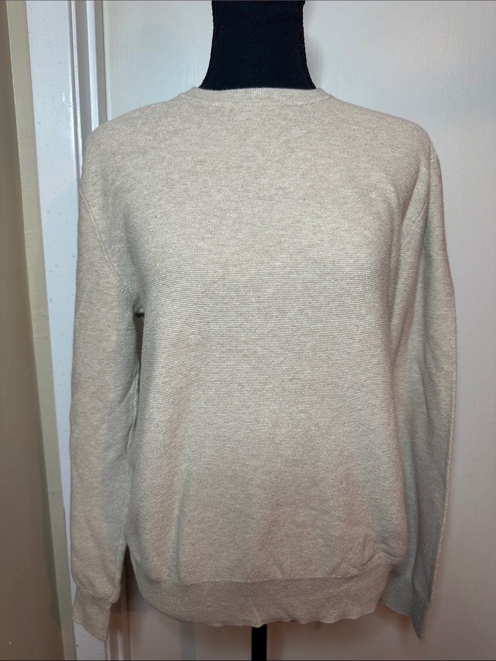 J. Crew Neutral Beige Knit Crewneck Sweater